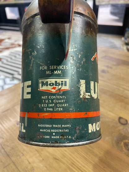 MOBIL LUBRITE MOTOR OIL U.S. QT CAN