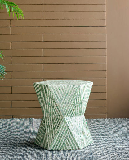 The Garland Capiz Accent Stool/Table