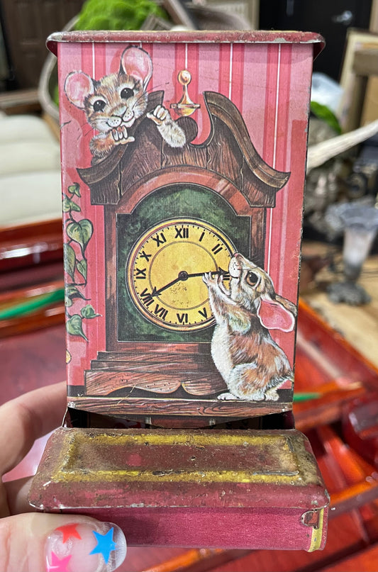 Vintage Hickory Dickory Dock Match Box