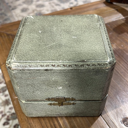 Antique French Box in Marbled Green