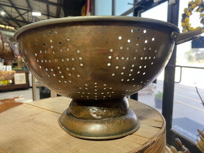 Large Vintage Copper Colander