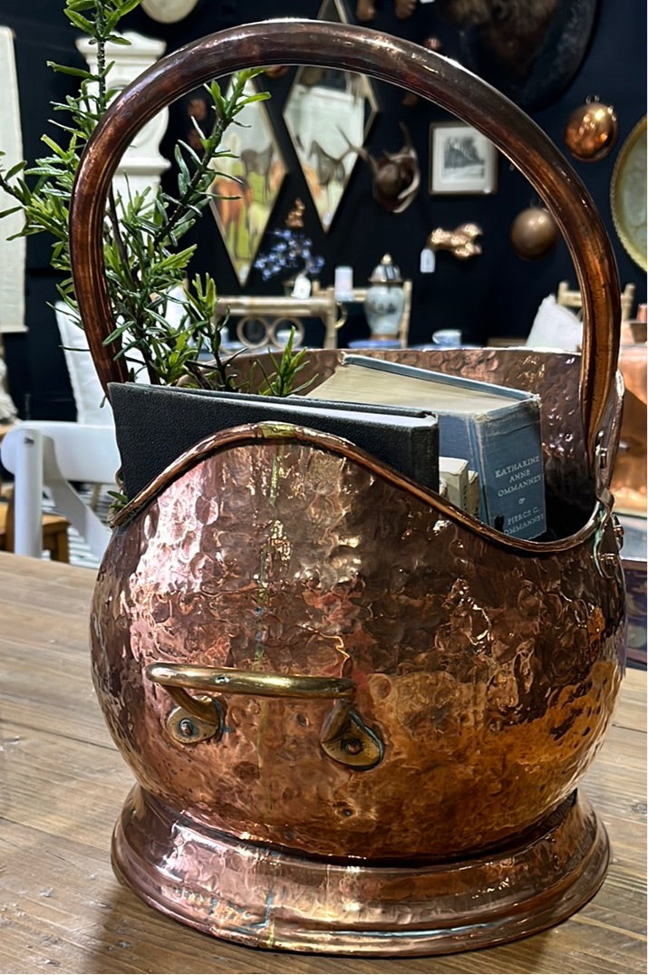 Hand hammered Copper Bucket