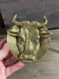 Vintage Brass Bull Dish