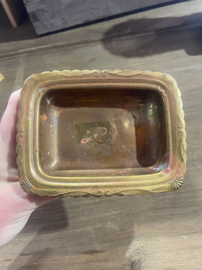 1930s Brass Koi Dish