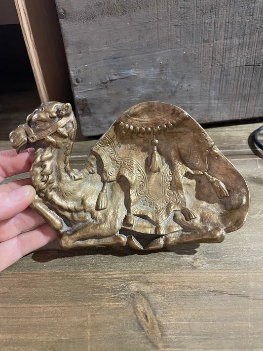 Vintage Brass Camel Ashtray