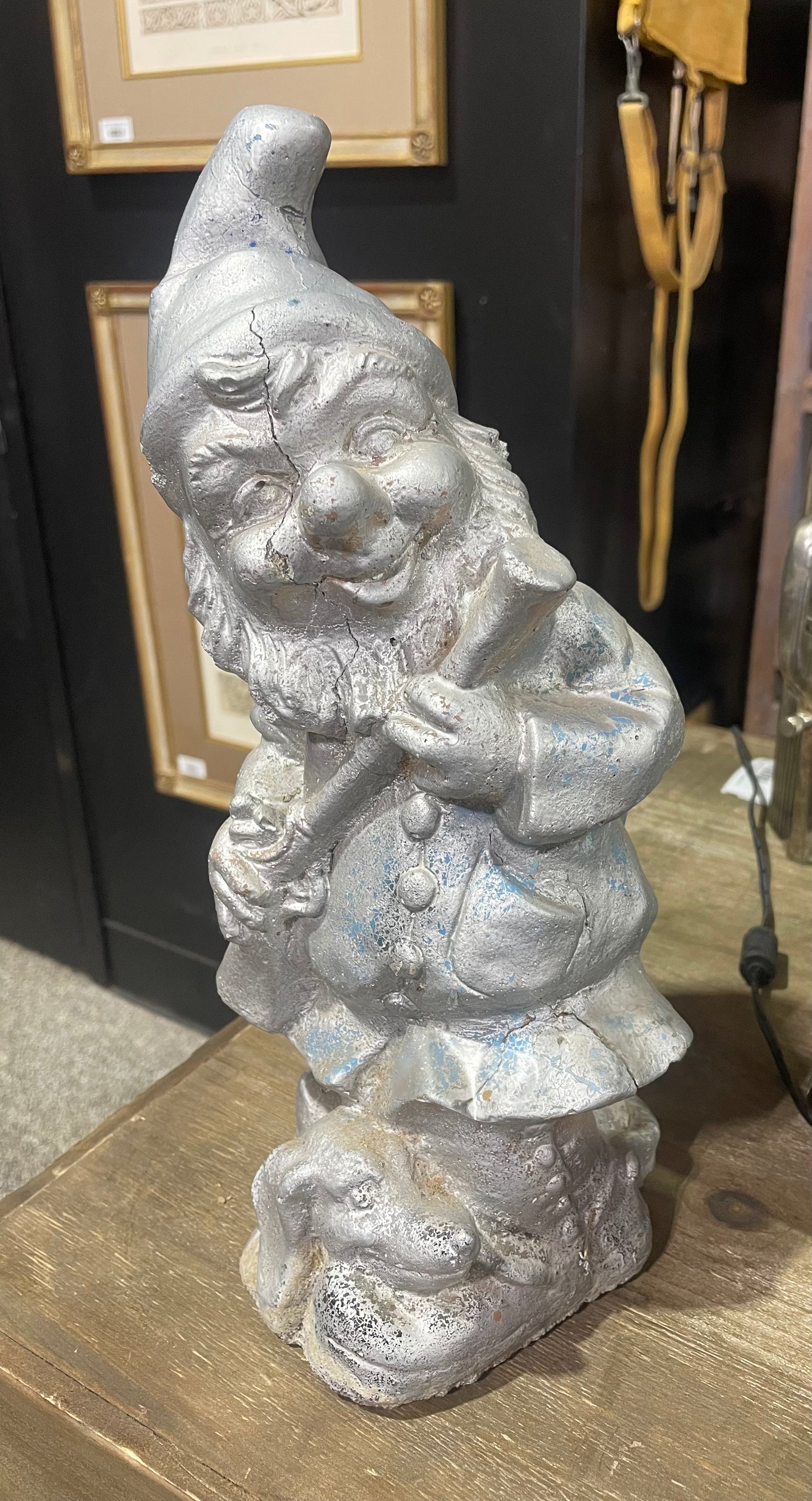 Vintage Hunting Gnome Door Stop