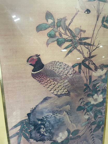 Mid 20th Century Japanese Framed Bird Print