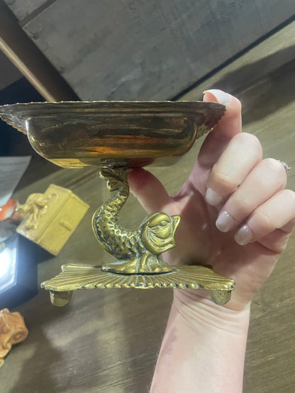 1930s Brass Koi Dish