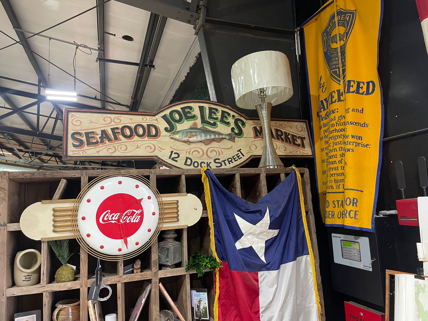 Vintage Wooden Sign, Joe Lee's Seafood Market