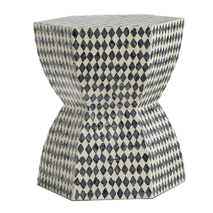 Checkmate Capiz Accent Stool/Table