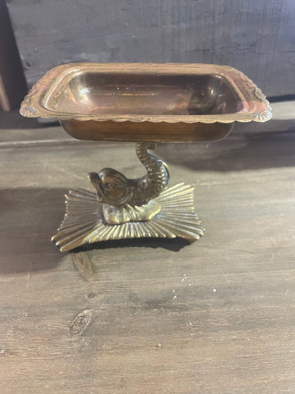 1930s Brass Koi Dish