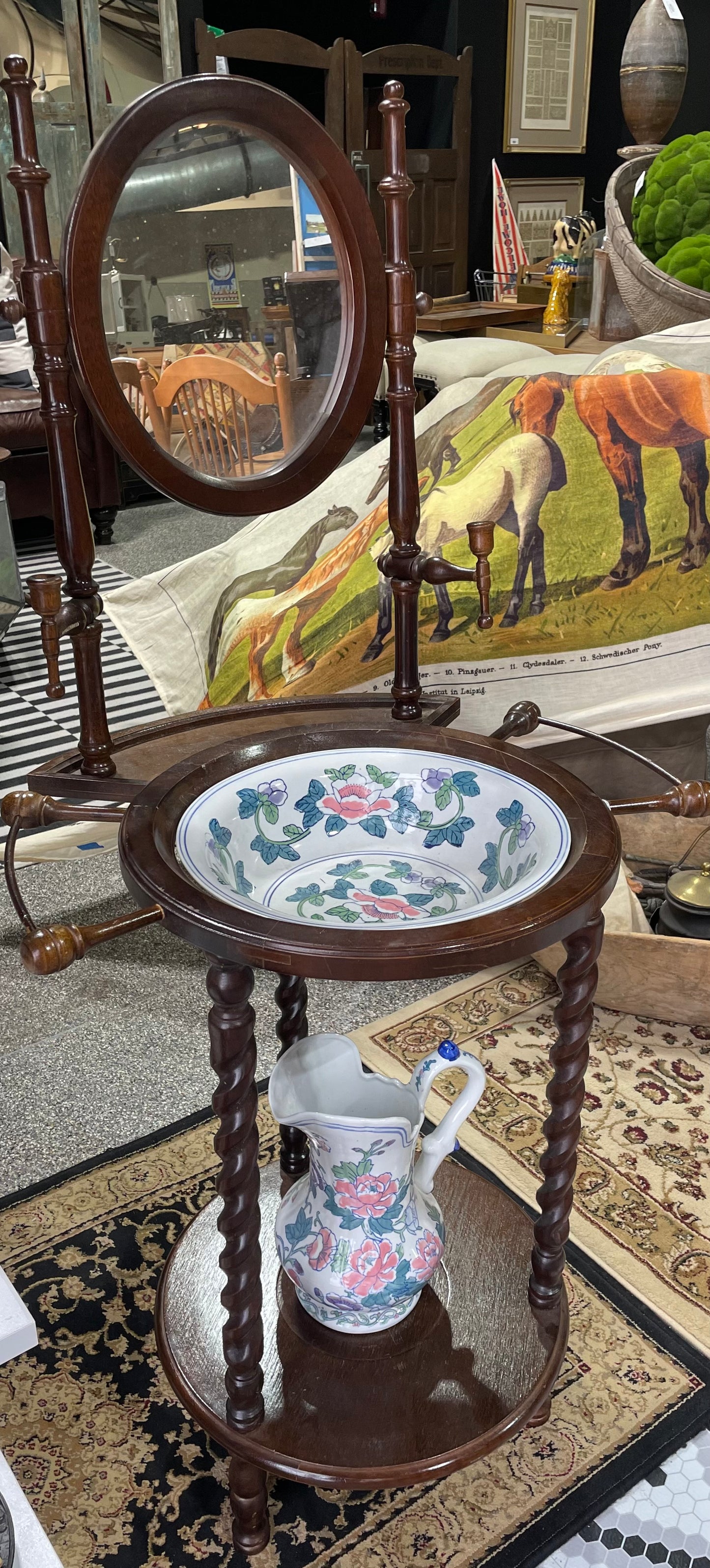 Wooden Wash Stand from Graham, Texas