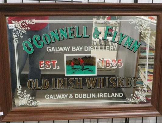 O'CONNELL & FLYNN WHISKEY AD MIRROR