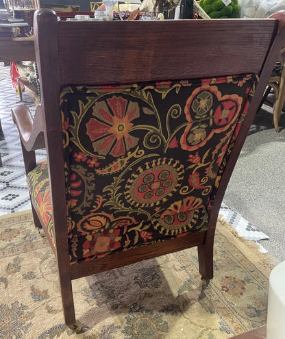 Antique Accent Chair, Reupholstered