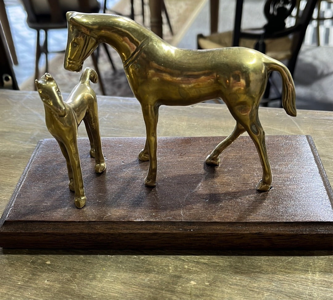 Vintage Brass Horses