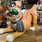 Otis, Artist-Signed Wooden Bulldog