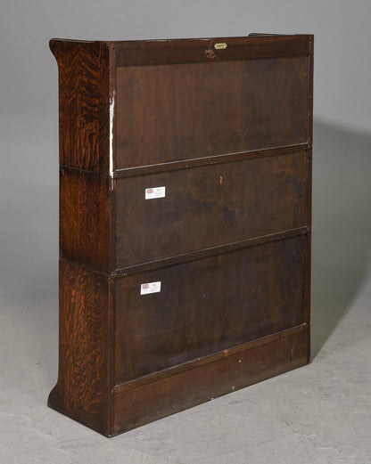 1920s British Oak Barrister Bookcase