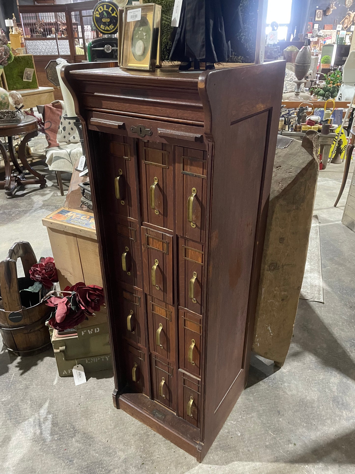 1900 Globe Tambour Door File Cabinet