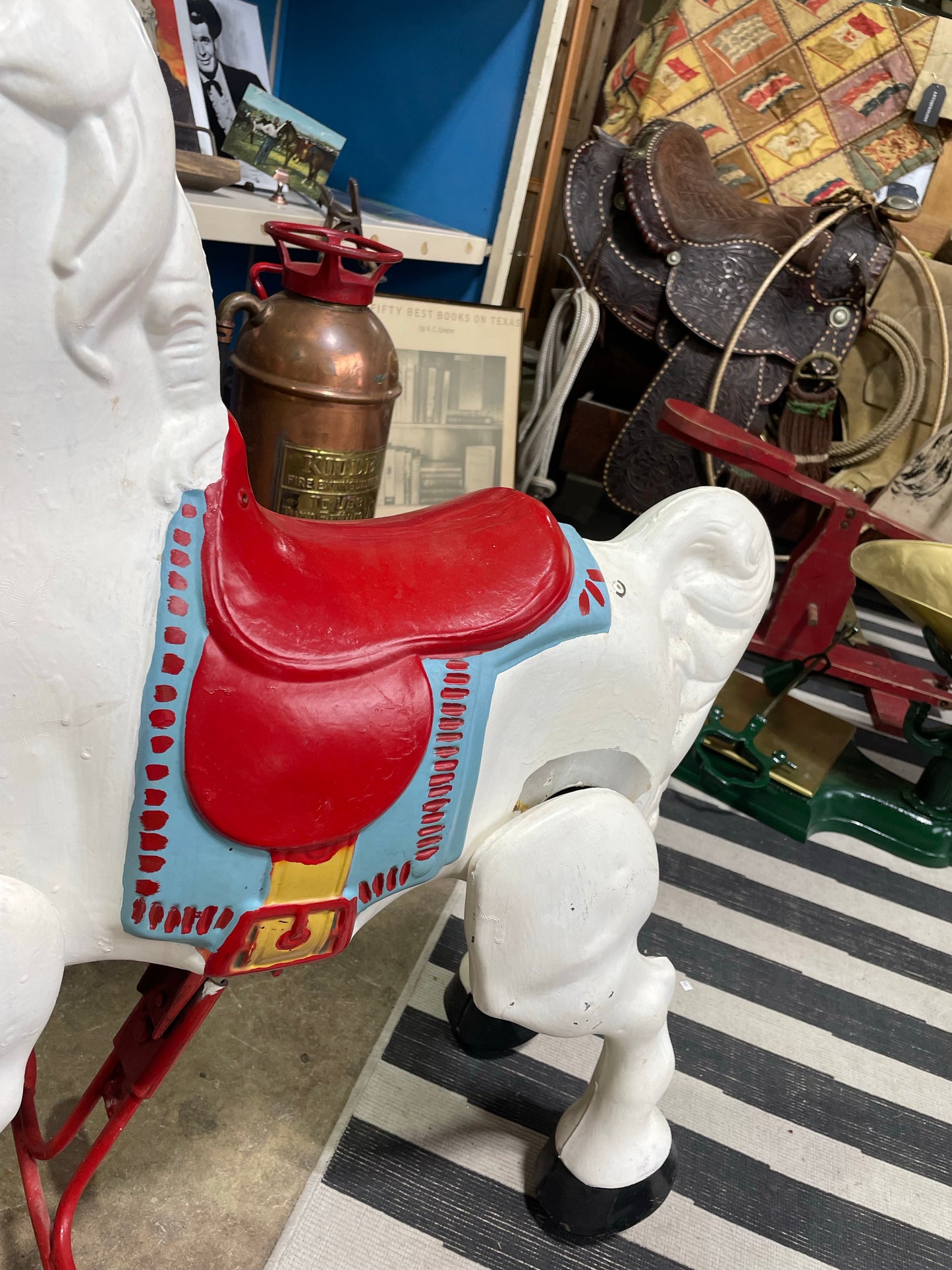 1950s Mobo Metal Ride-On Rocking Horse