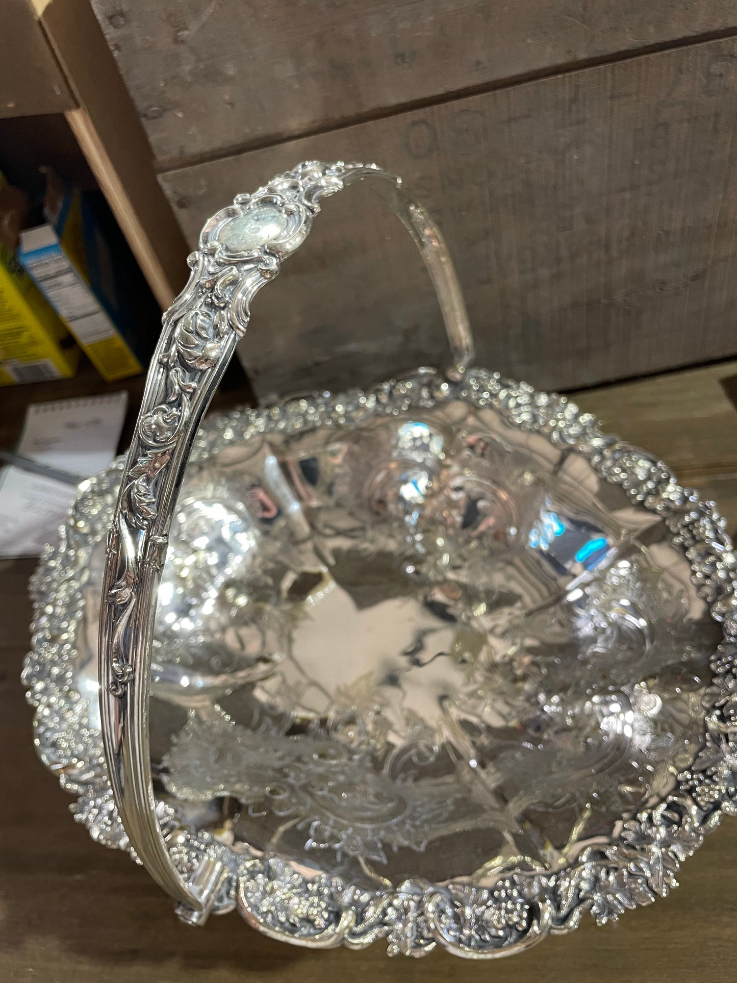 Antique Silver Basket