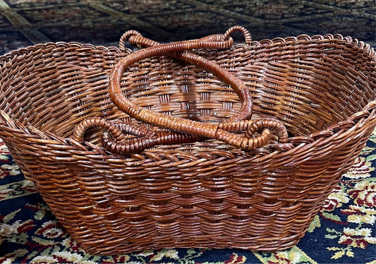 Laquered Wicker Basket