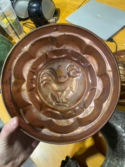 Vintage Copper Mold, Rooster