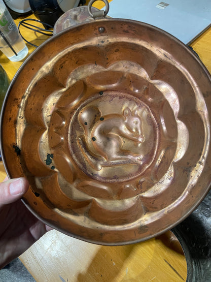 Vintage Copper Mold, Squirrel