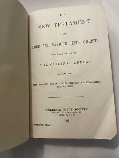 1917 Army/Navy New Testament