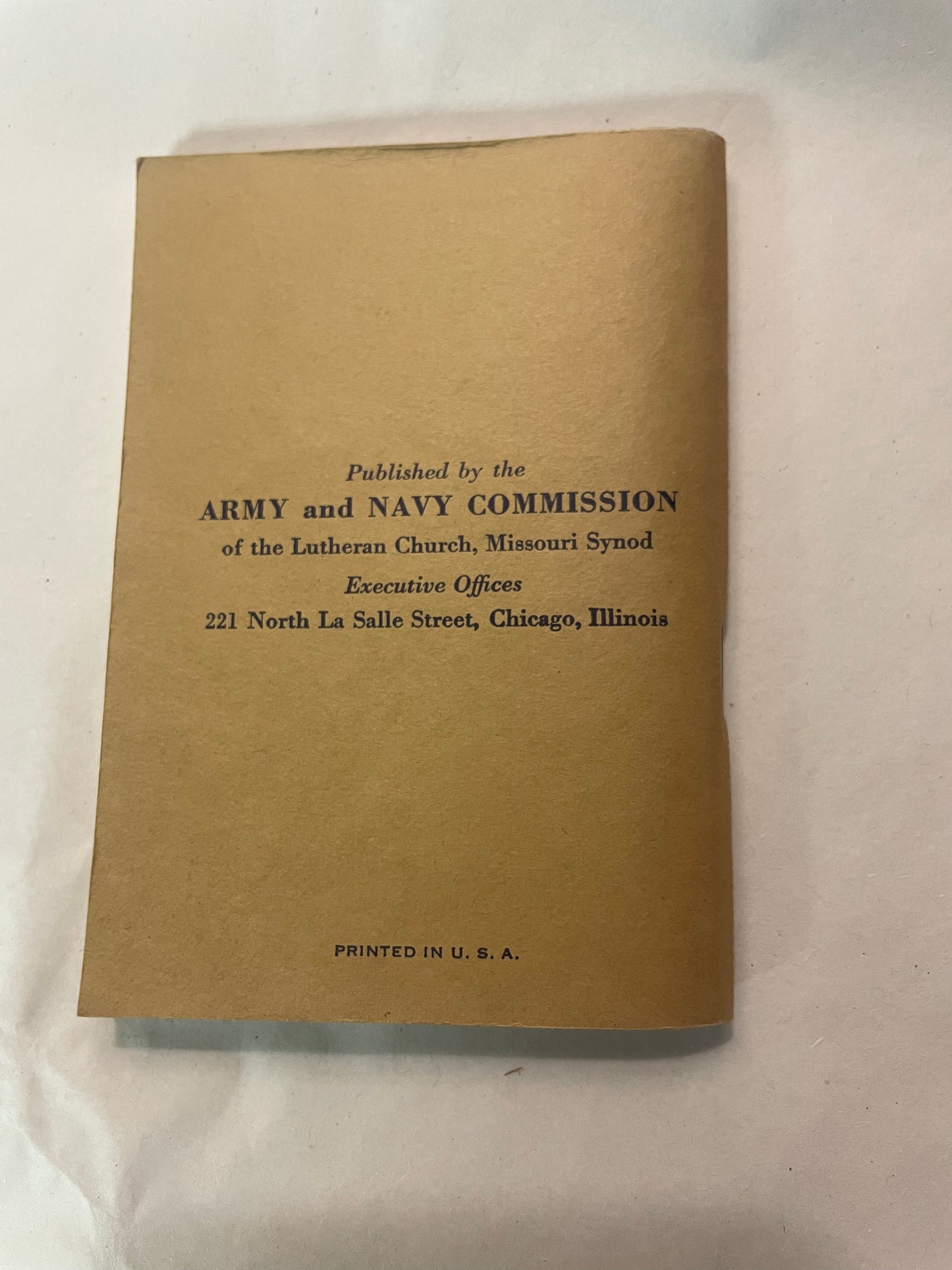 1943 US Military Religious Book