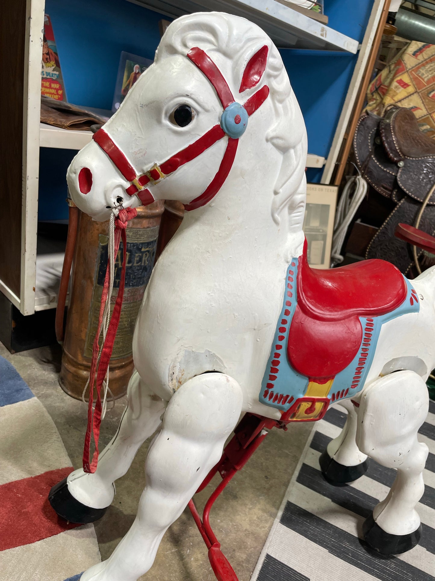 1950s Mobo Metal Ride-On Rocking Horse