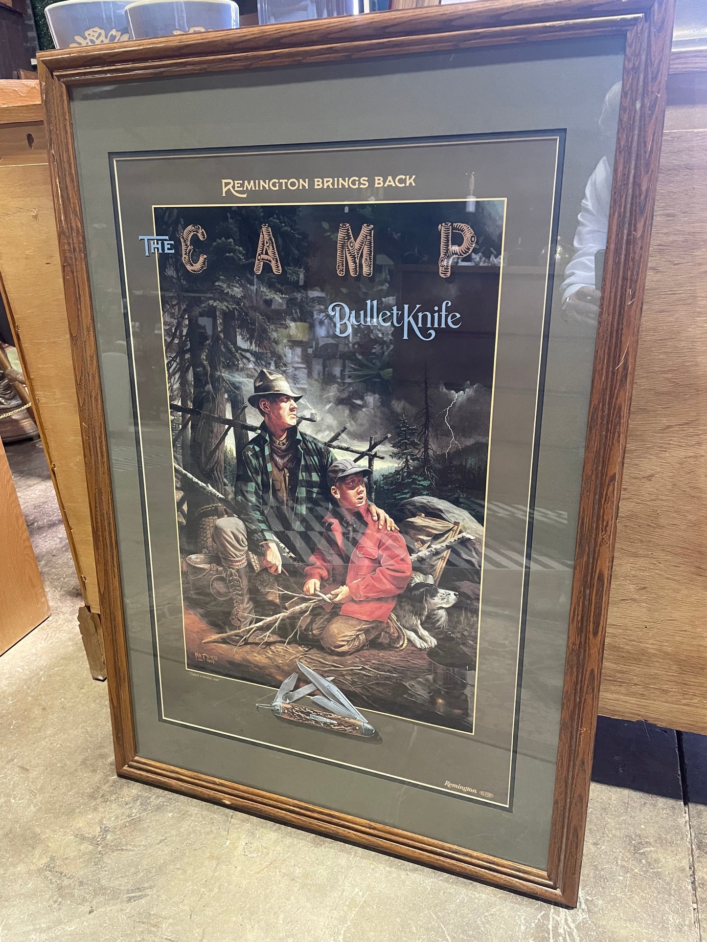 Framed Remington Bullet Knife Poster