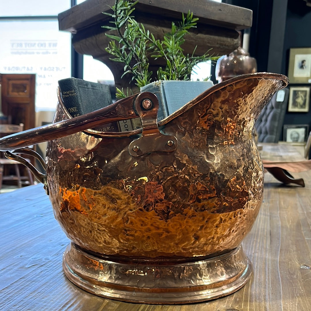 Hand hammered Copper Bucket