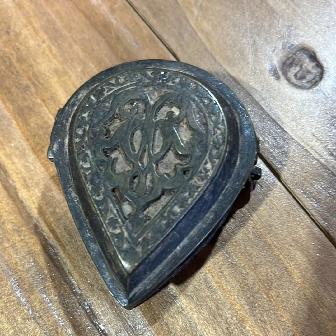 Antique Tooled Teardrop Box