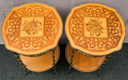 French Marquetry End Table