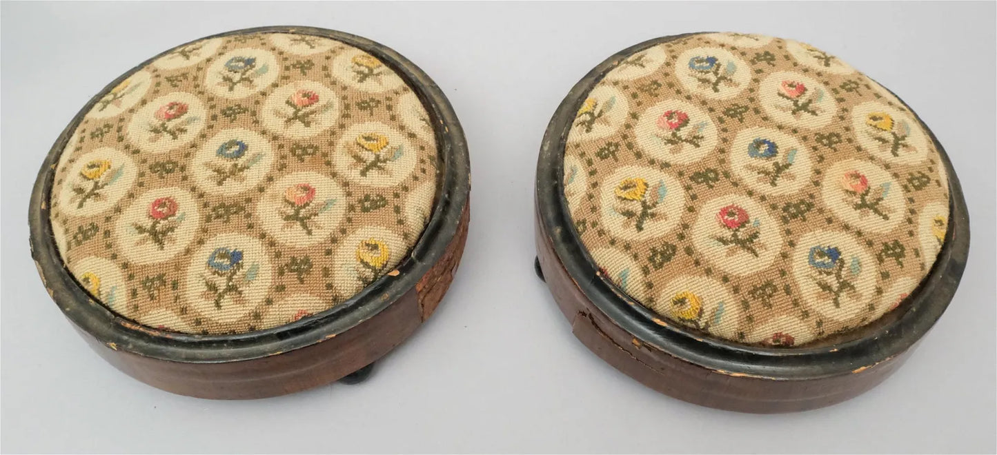 Pair Georgian Era Footstools