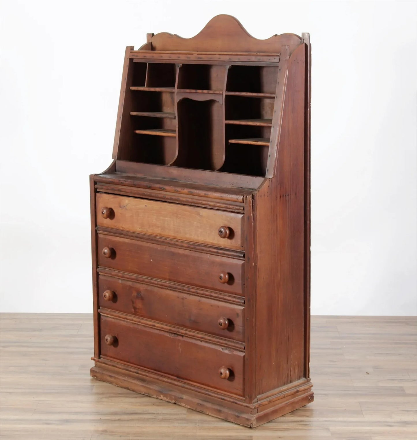 Country Pine Work Chest, 19th C. American