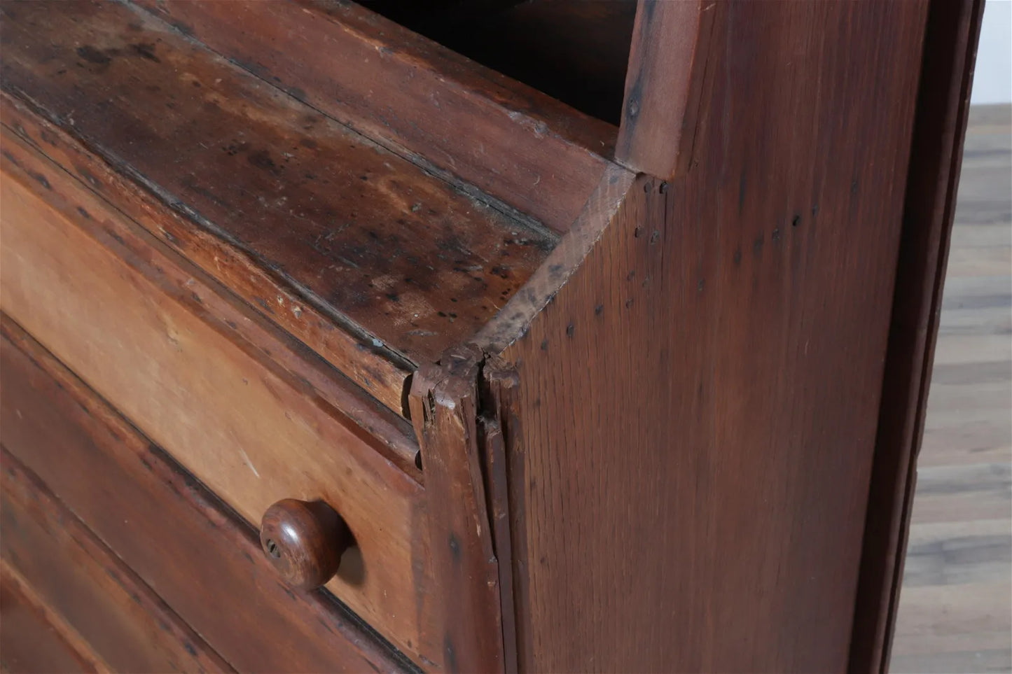 Country Pine Work Chest, 19th C. American