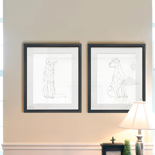 Dog Contour - 2 Piece Set