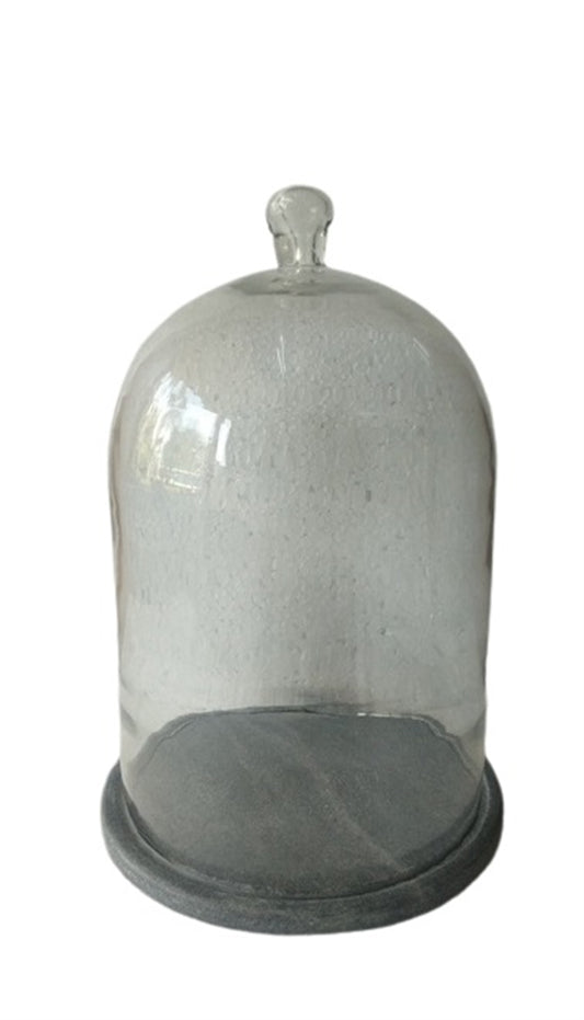 Glass Bell Jar w/Marble Base