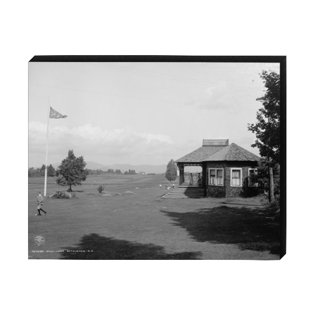 Brick House in Big Field Canvas