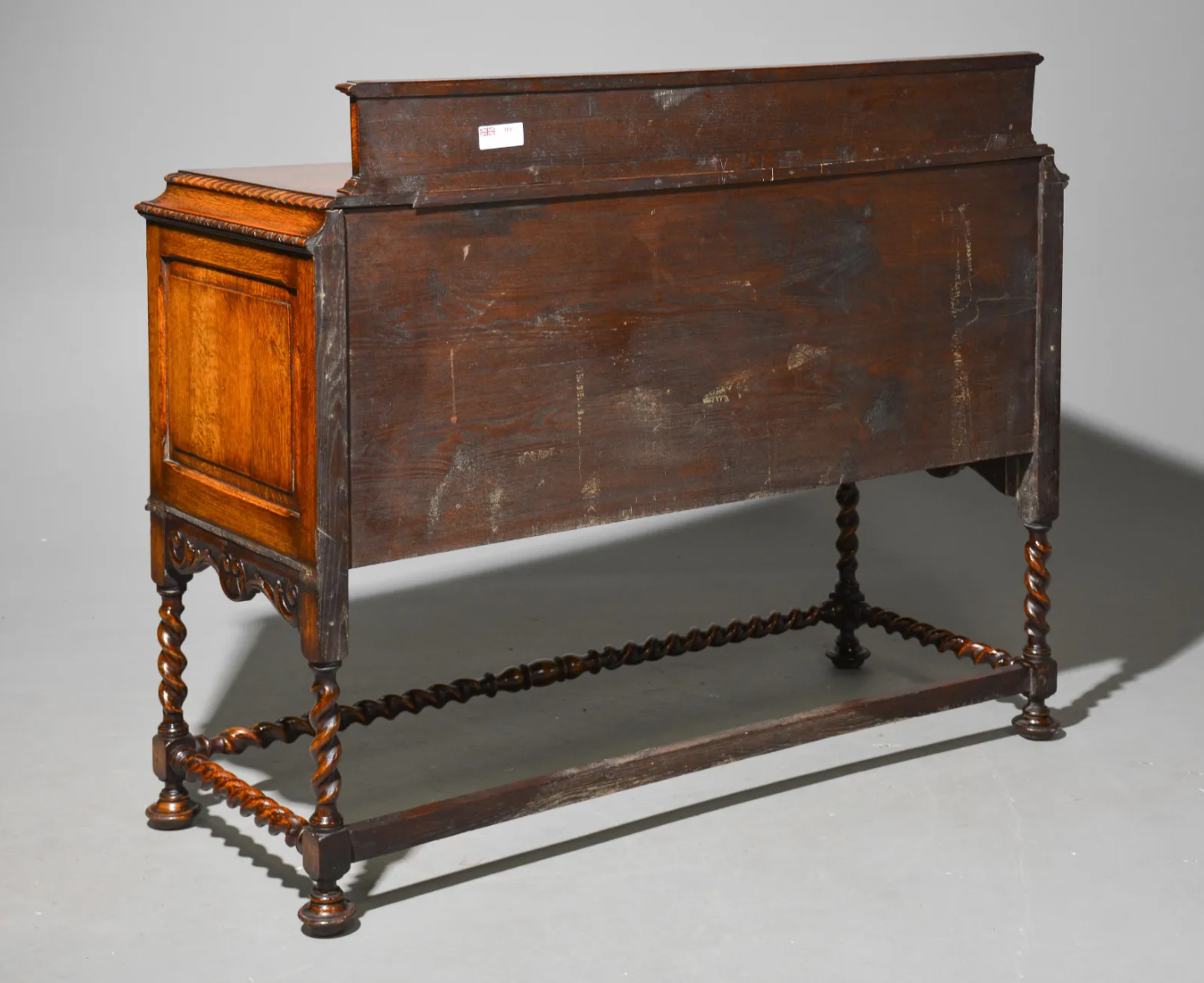 Carved Oak Barley Twist Sideboard