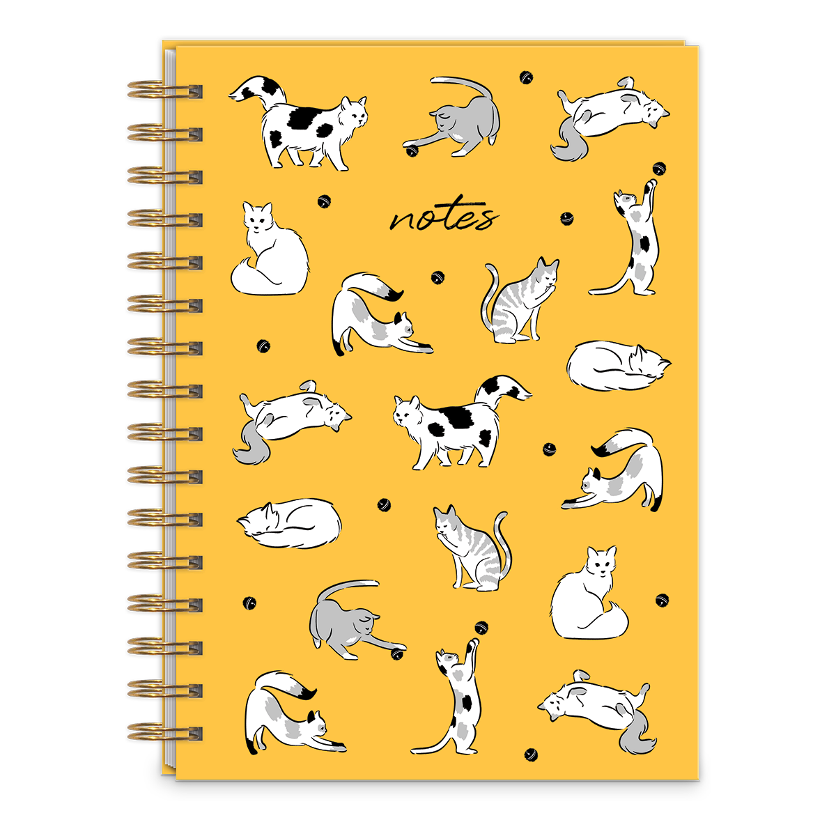 Playful Cats Spiral Journal