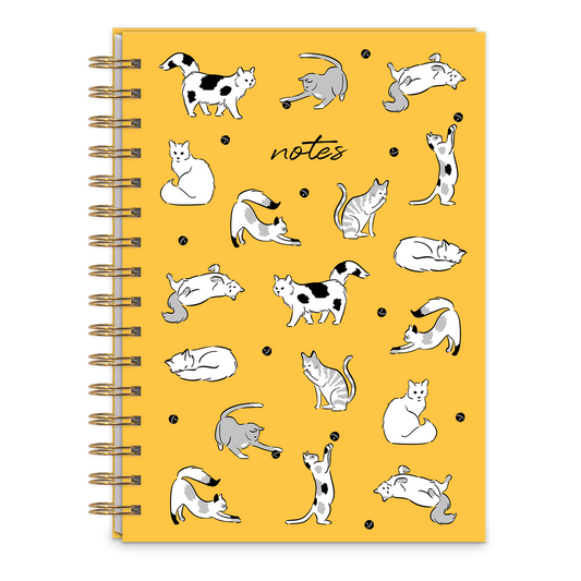 Playful Cats Spiral Journal