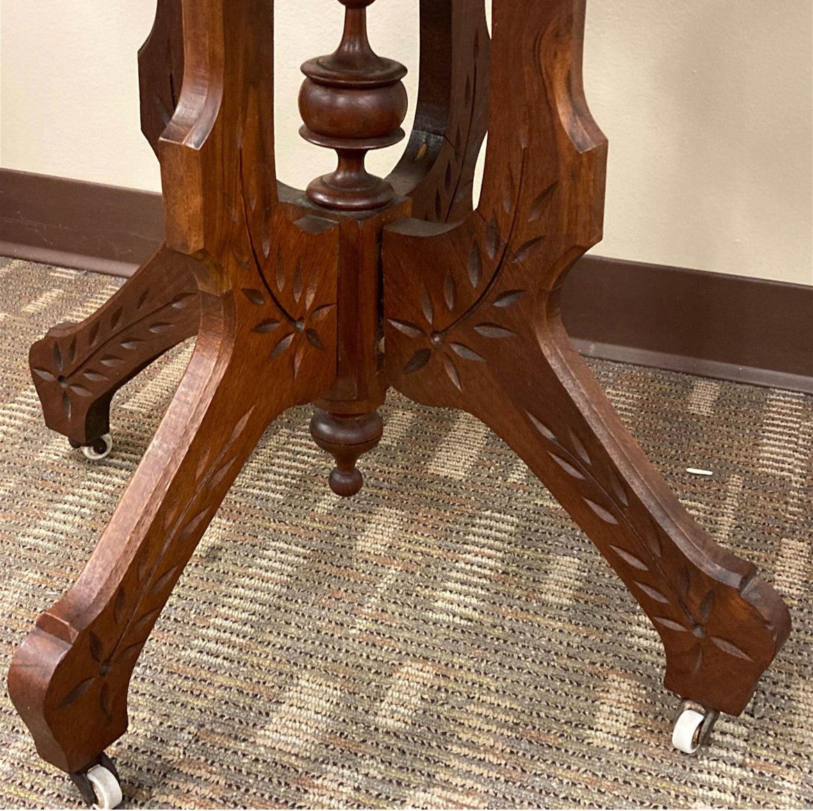 Victorian Walnut Parlor Table, 1890s