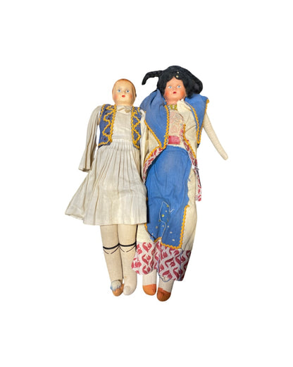 Pair of Early 1900 Dolls from Greece