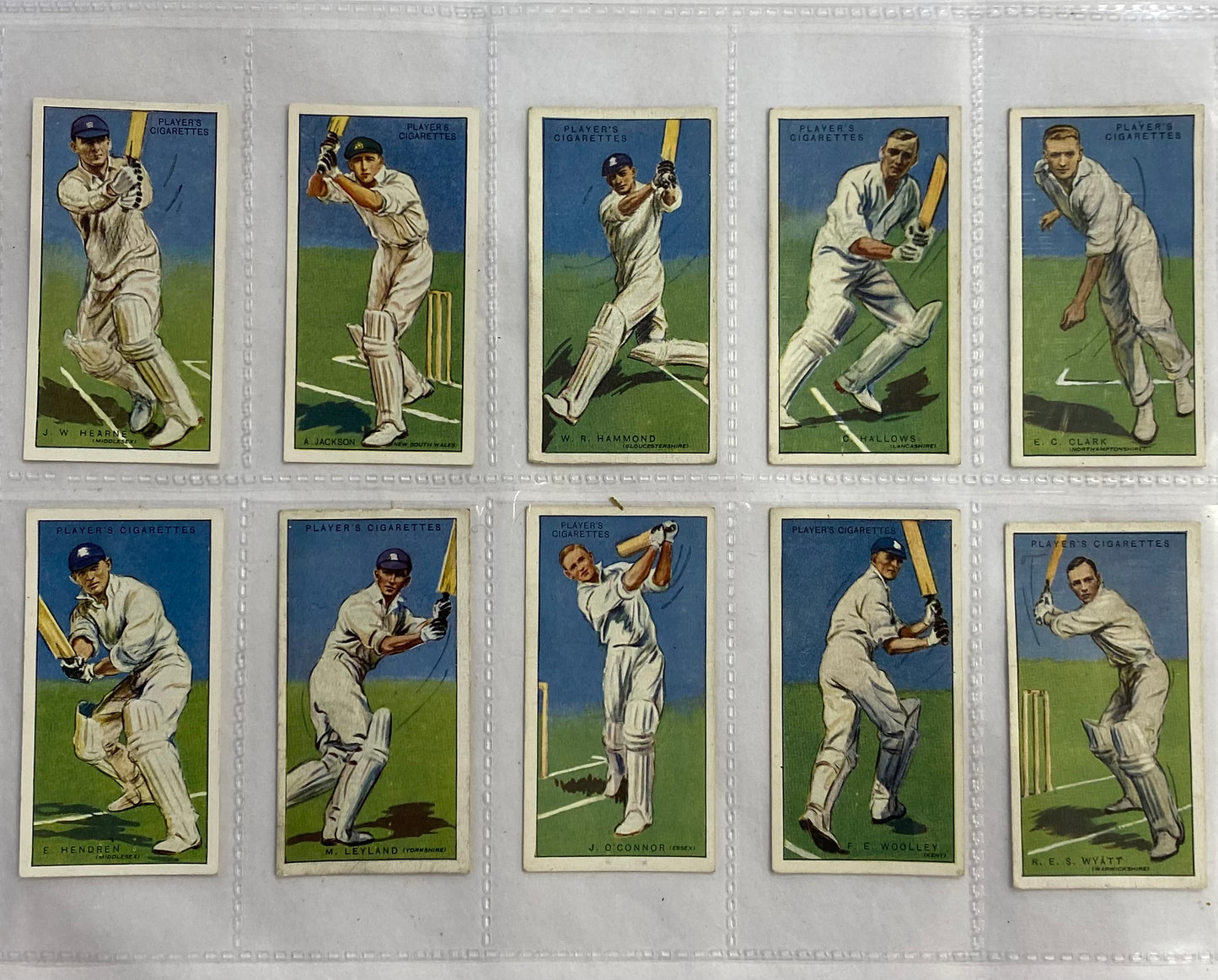 1930s Tobacco Cards, Cricket Players