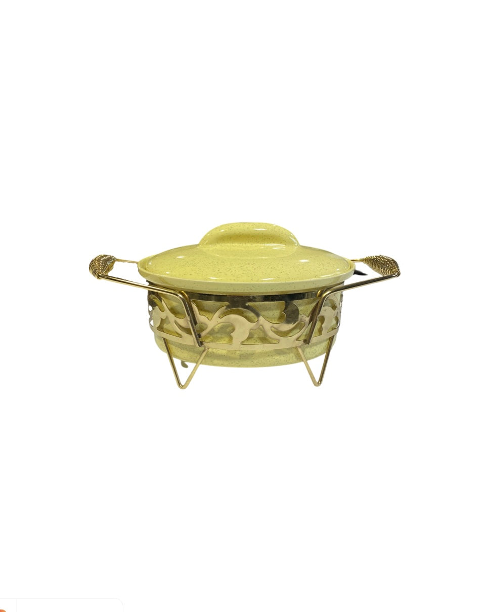 Bauer Yellow Speckled Casserole Dish