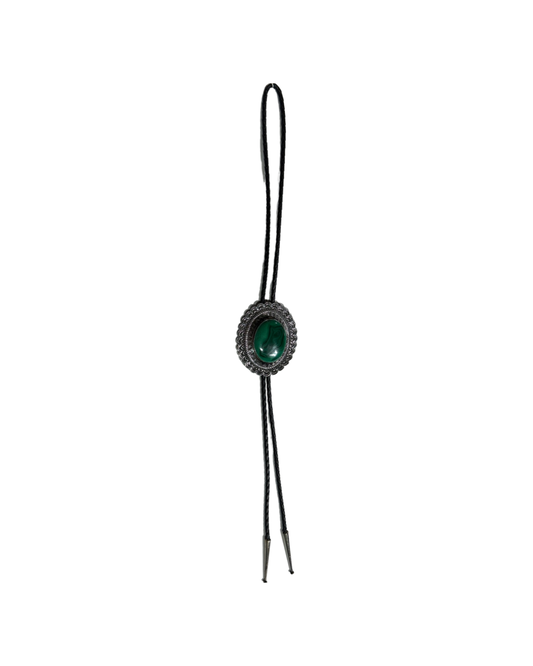 Sterling Silver & Malachite Bolo