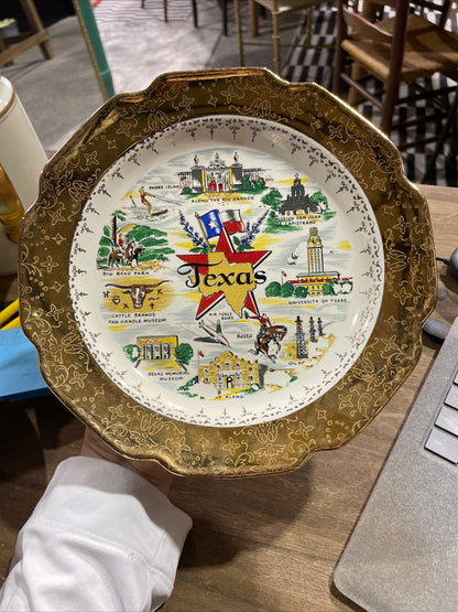 Rare 1940s Texas Collectors Plate