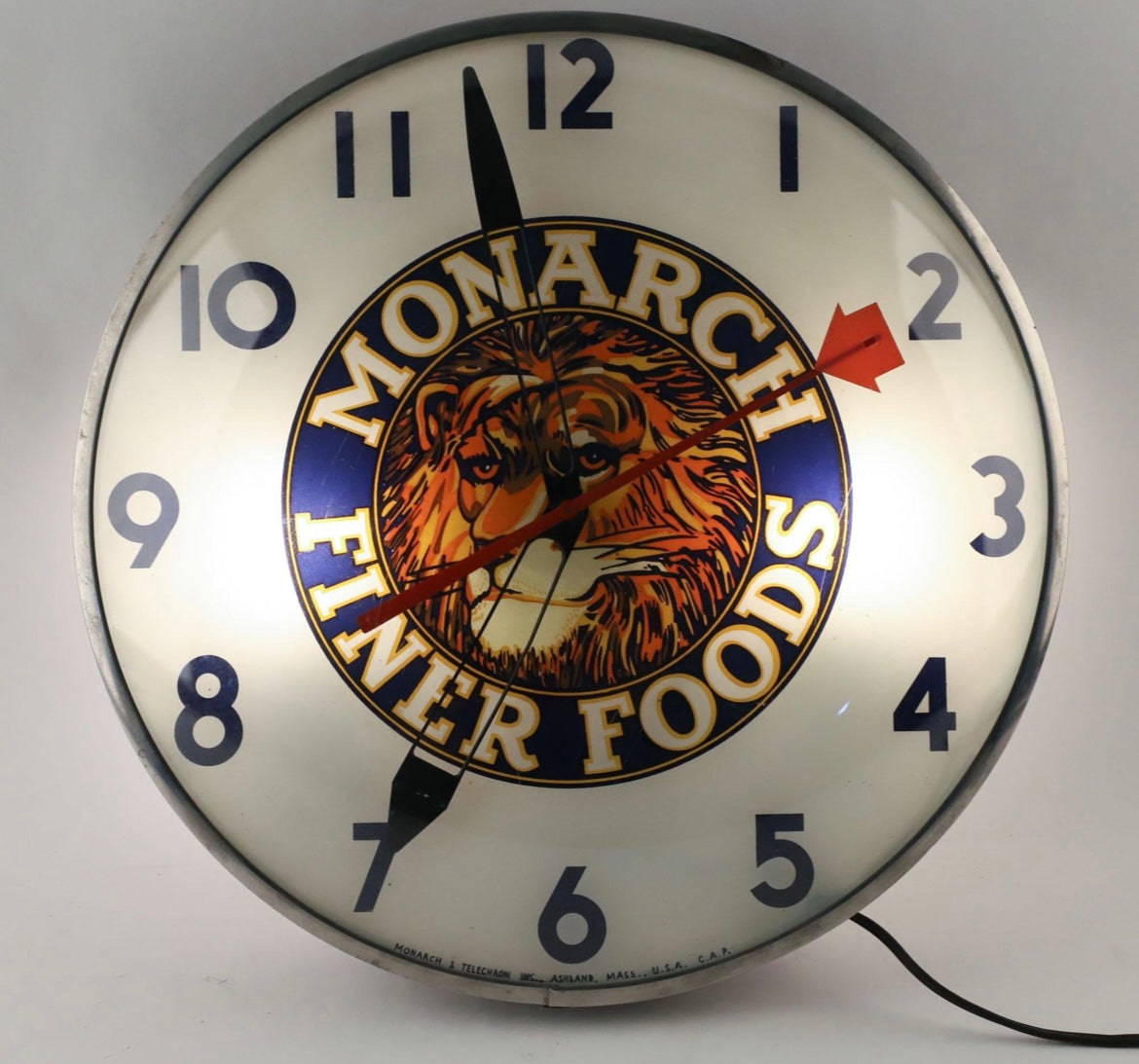 1950s Monarch Foods Lighted Clock